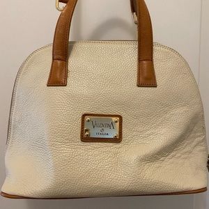 Valentina cream shoulder bag